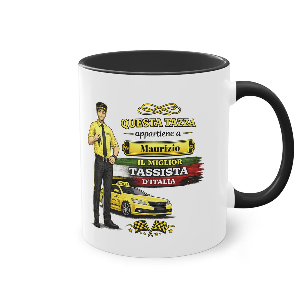 Tazza Personalizzata per Taxista 330 ml – “Orgoglioso Taxista” con Nome | Regalo per Tassista