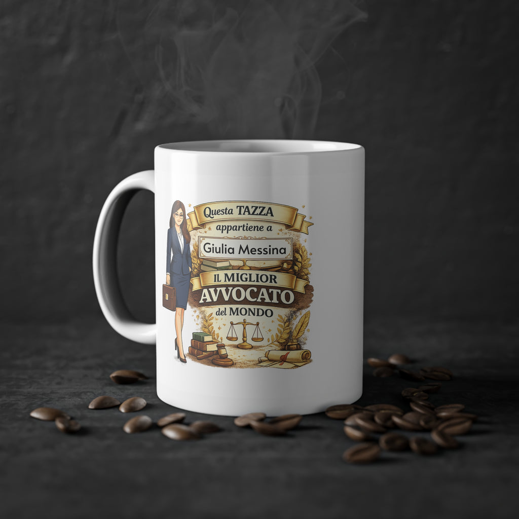 Tazza Personalizzata per Avvocatessa 330 ml – Tazza con Nome | Regalo per Avvocato Donna