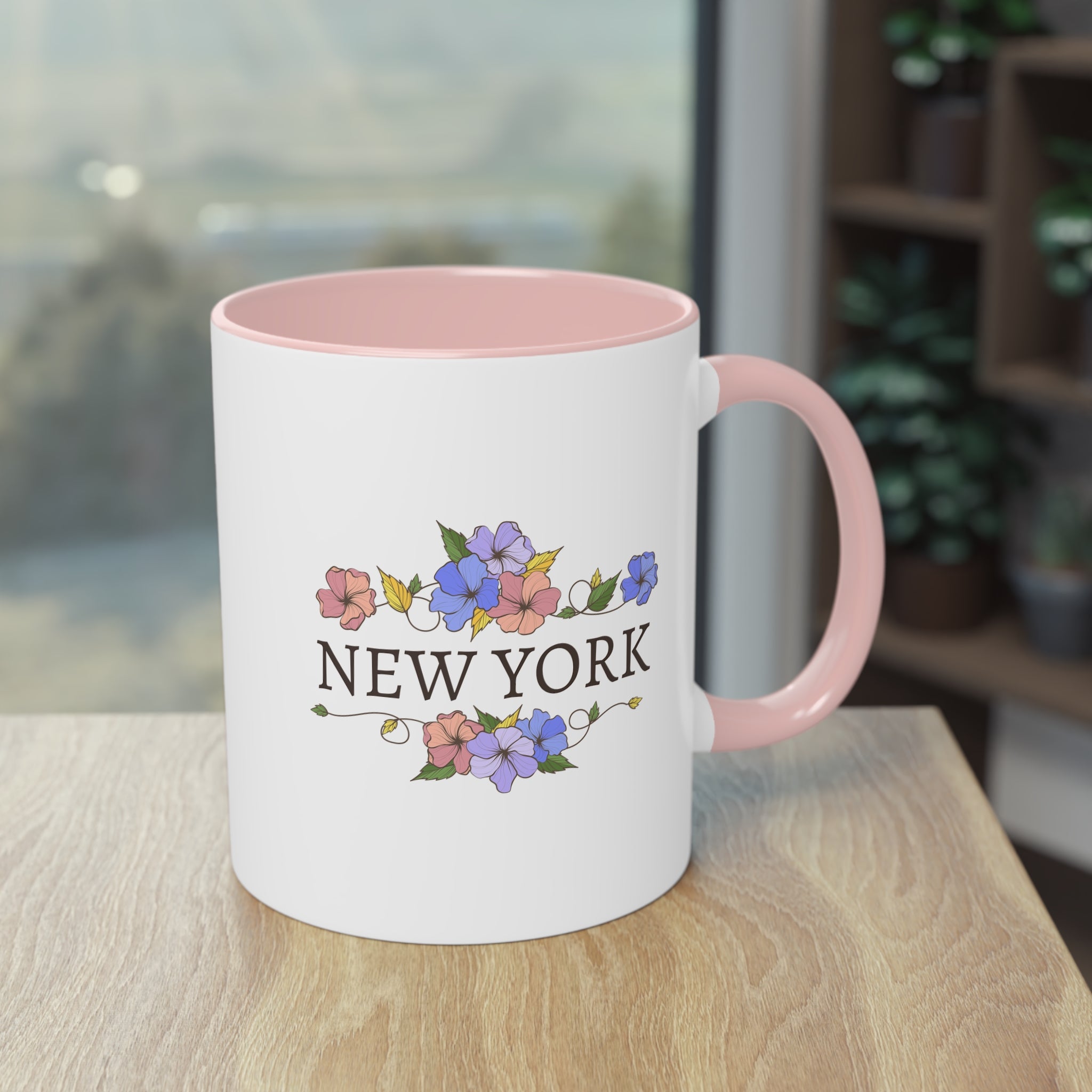 Tazza New York Floreale – Tazza Rosa Bicolore 330 ml