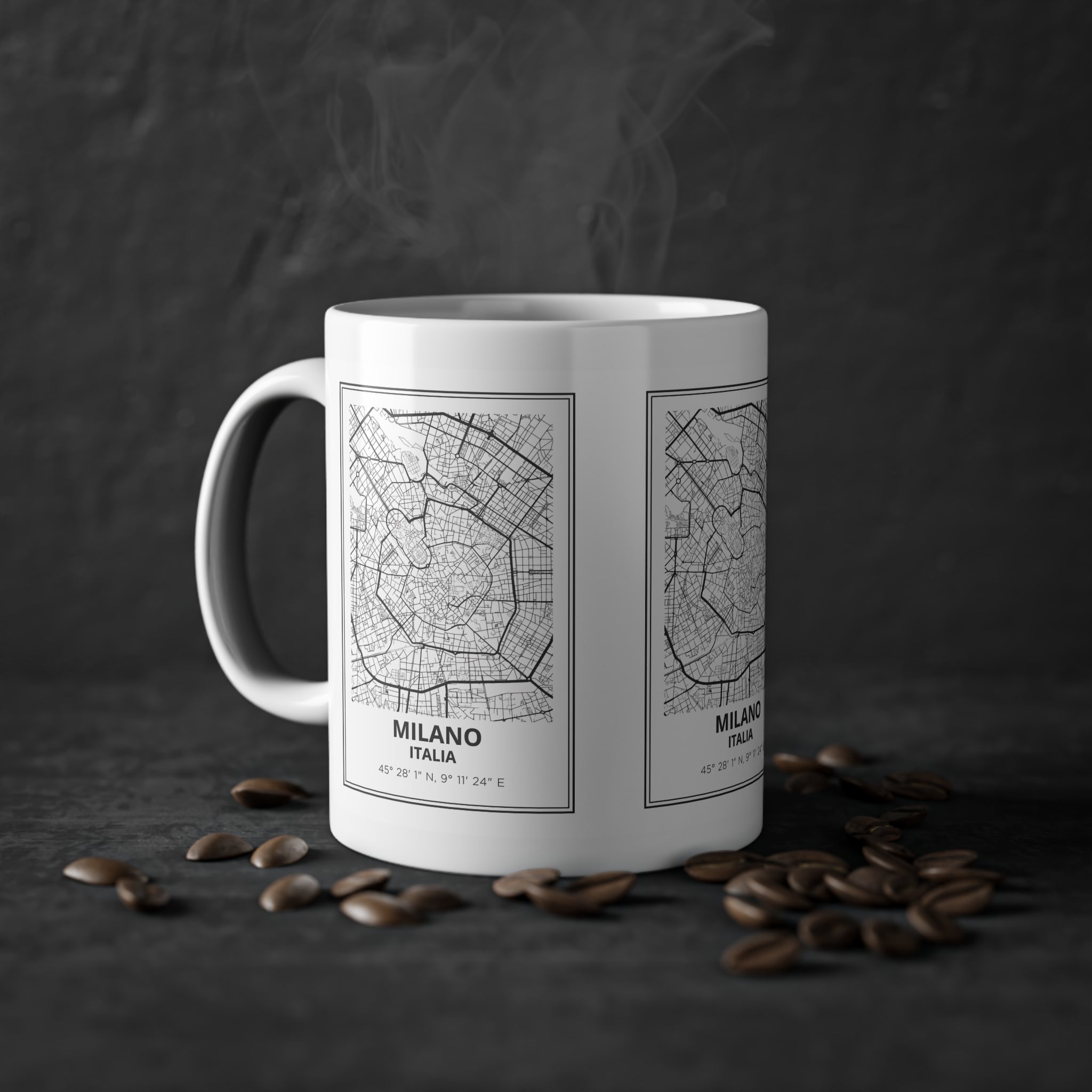 Tazza Milano con Mappa – Souvenir Italia 330 ml