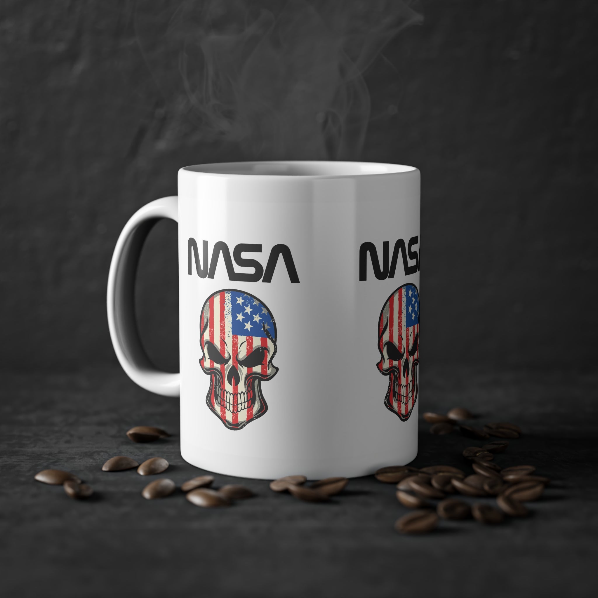 Tazza NASA Spazio e Bandiera USA – Teschio Patriottico 330 ml