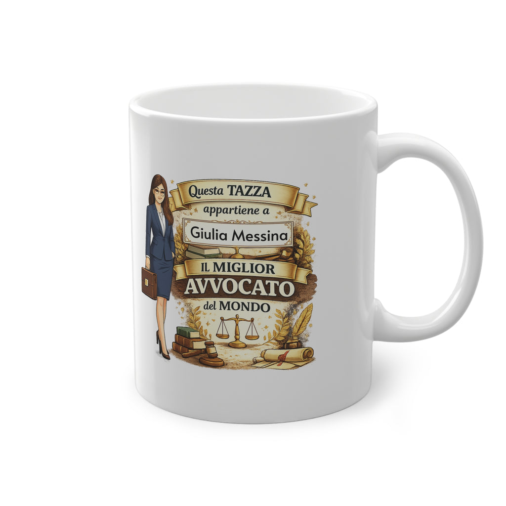 Tazza Personalizzata per Avvocatessa 330 ml – Tazza con Nome | Regalo per Avvocato Donna