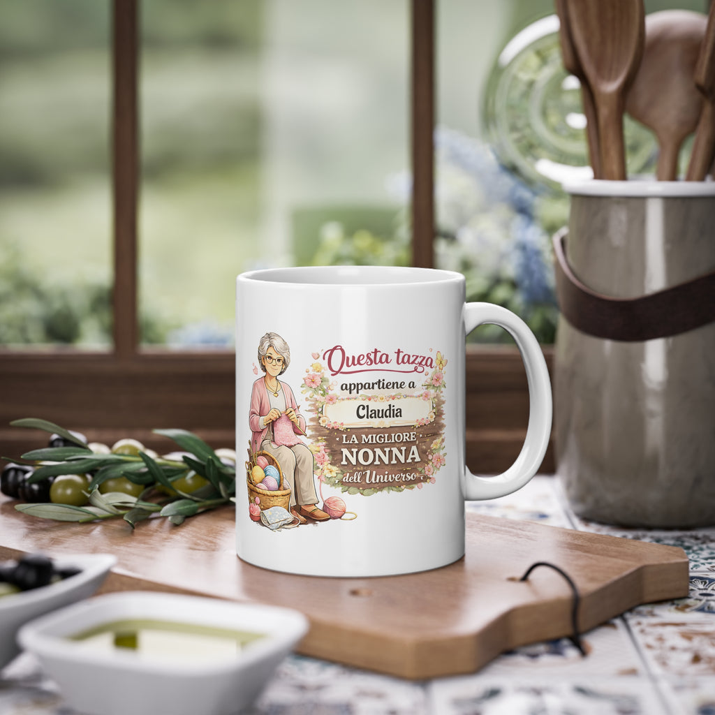 Tazza Personalizzata per Nonna 330 ml – “Questa Tazza Appartiene a [Nome]” | Idea Regalo per Nonna