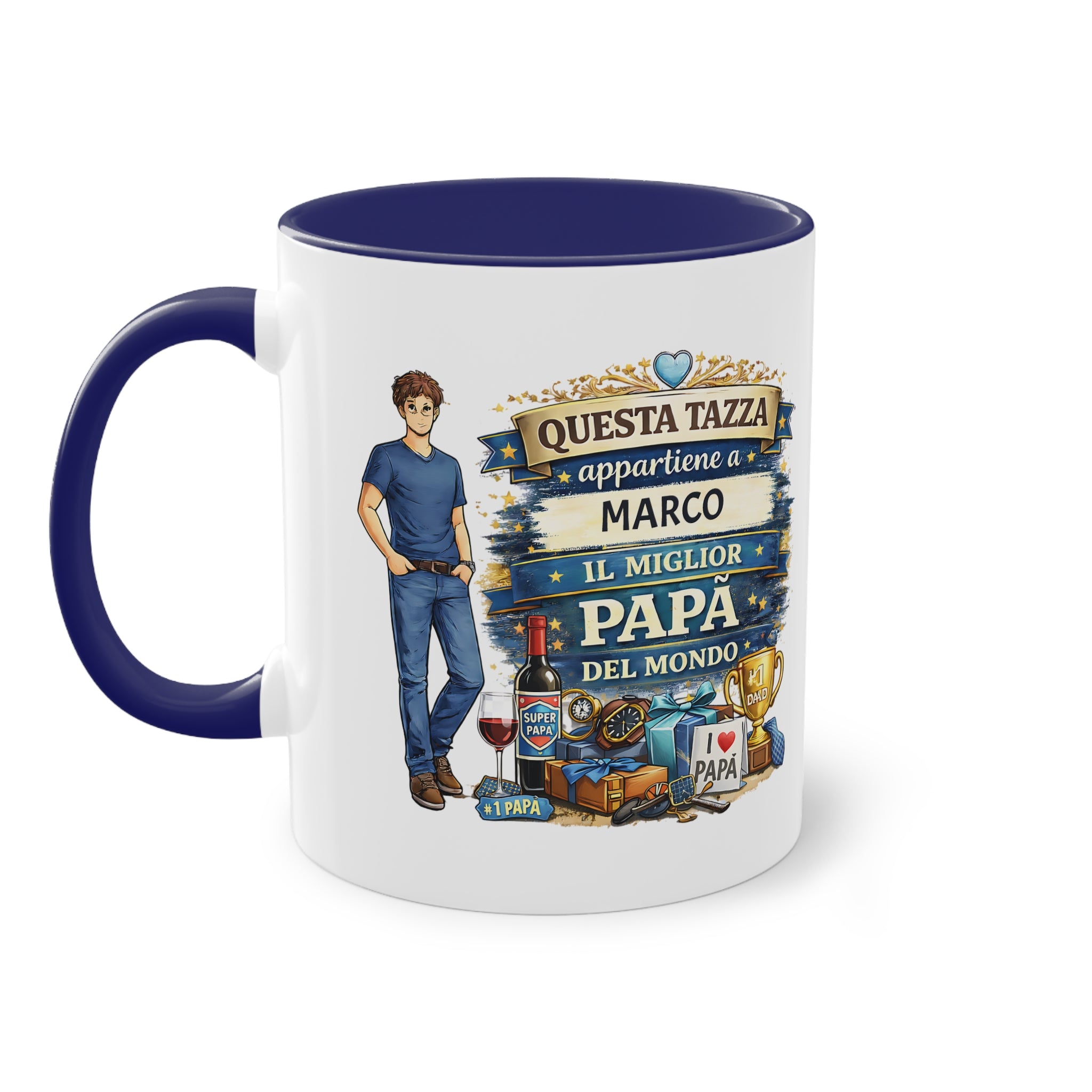 Tazza Personalizzata Papà “Il Miglior Papà del Mondo” 330 ml