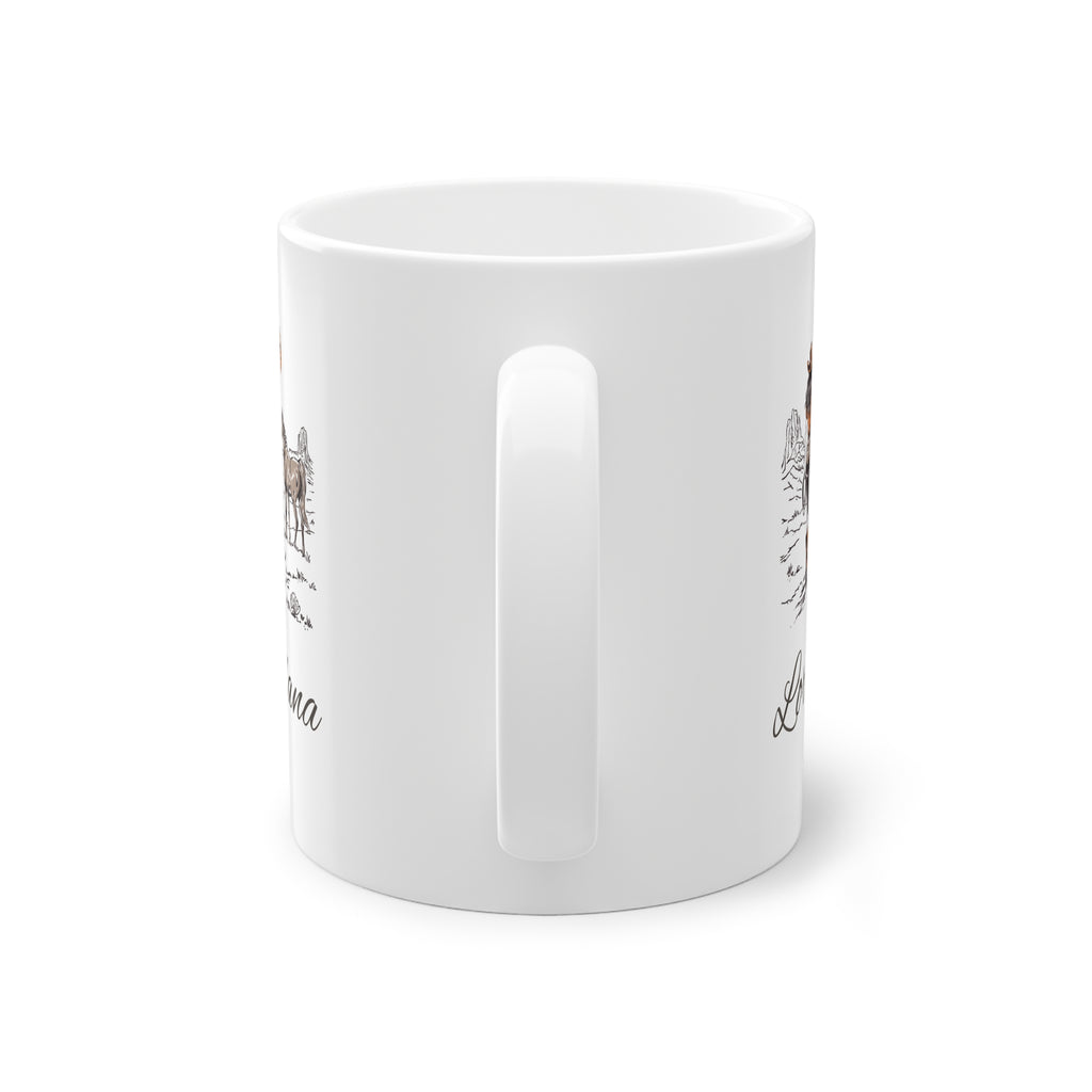 Tazza Personalizzata Cowgirl con Nome – Cavallo e Puledro Western 330 ml