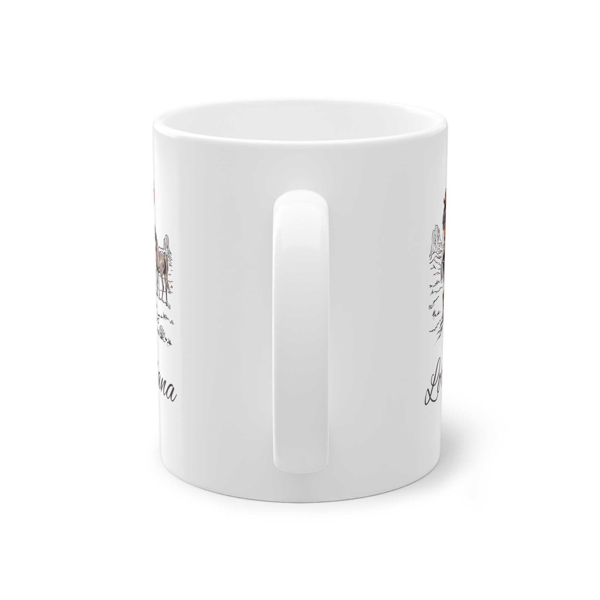 Tazza Personalizzata Cowgirl con Nome – Cavallo e Puledro Western 330 ml