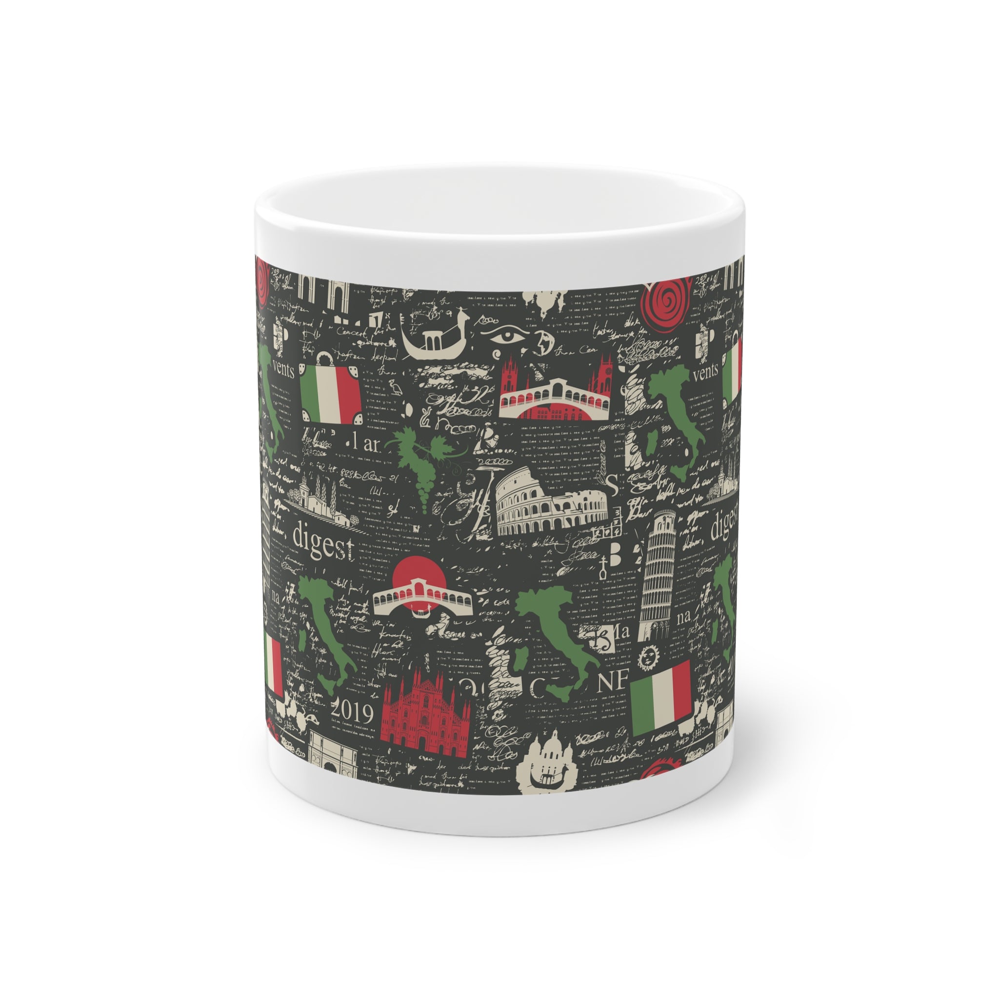 Tazza Italia Vintage – Monumenti e Bandiera Italiana 330 ml