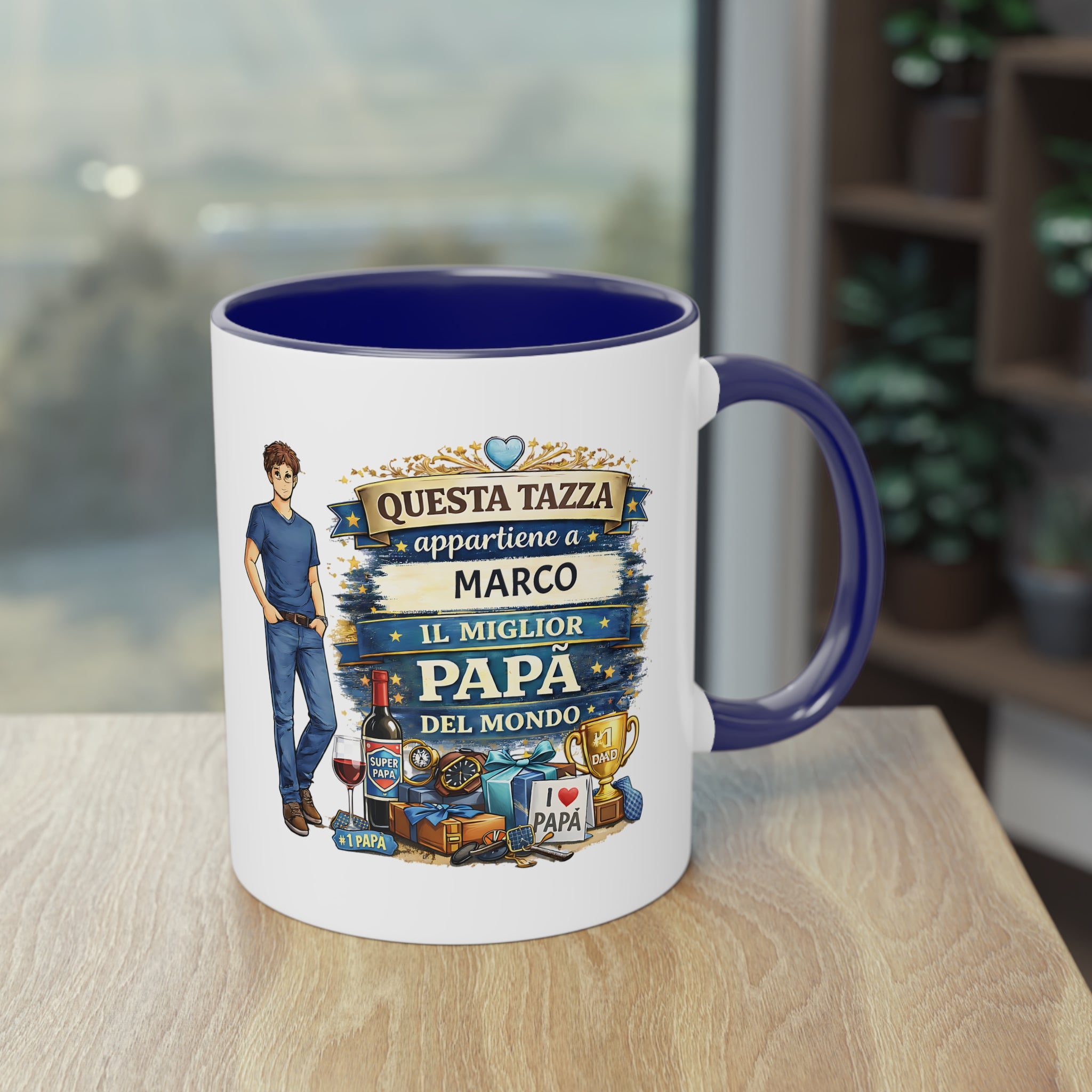 Tazza Personalizzata Papà “Il Miglior Papà del Mondo” 330 ml