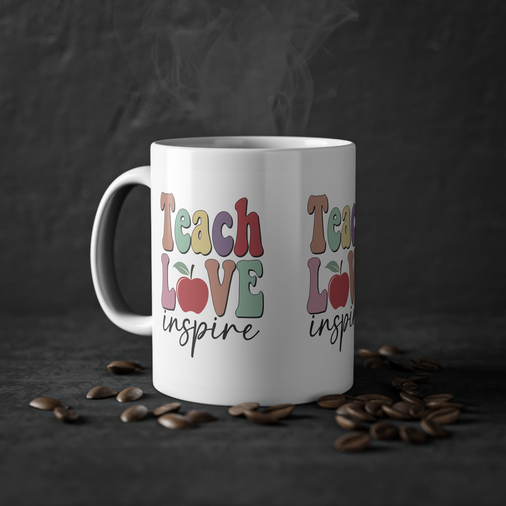 Tazza per Maestra “Teach Love Inspire” – Mela Colorata 330 ml