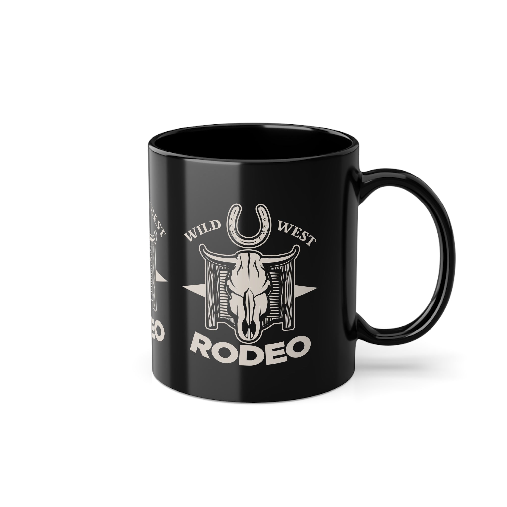 Tazza Rodeo Wild West – Teschio di Toro e Ferro di Cavallo 330 ml