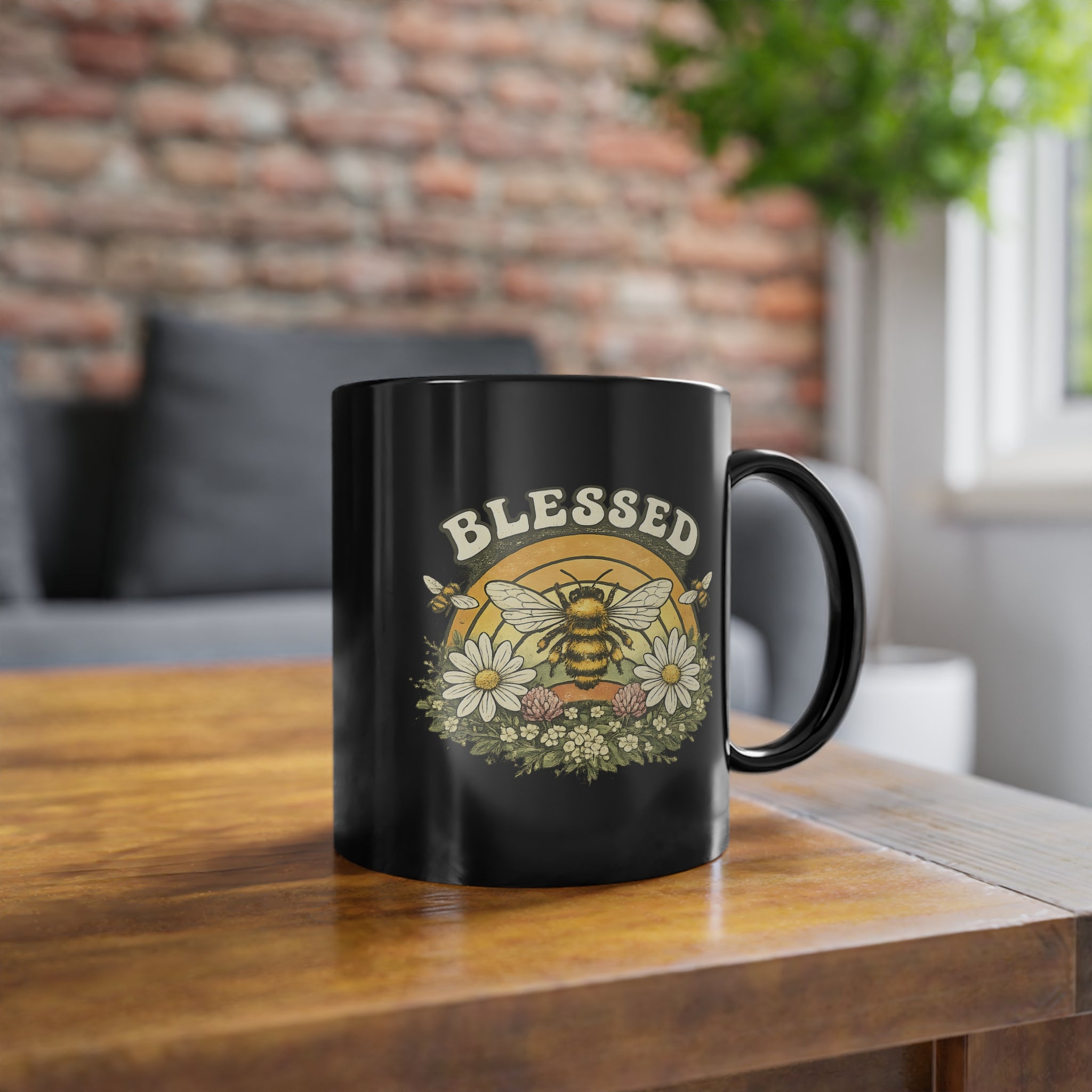 Tazza Floreale “Blessed” – Tazza Caffè Vintage Boho 330 ml