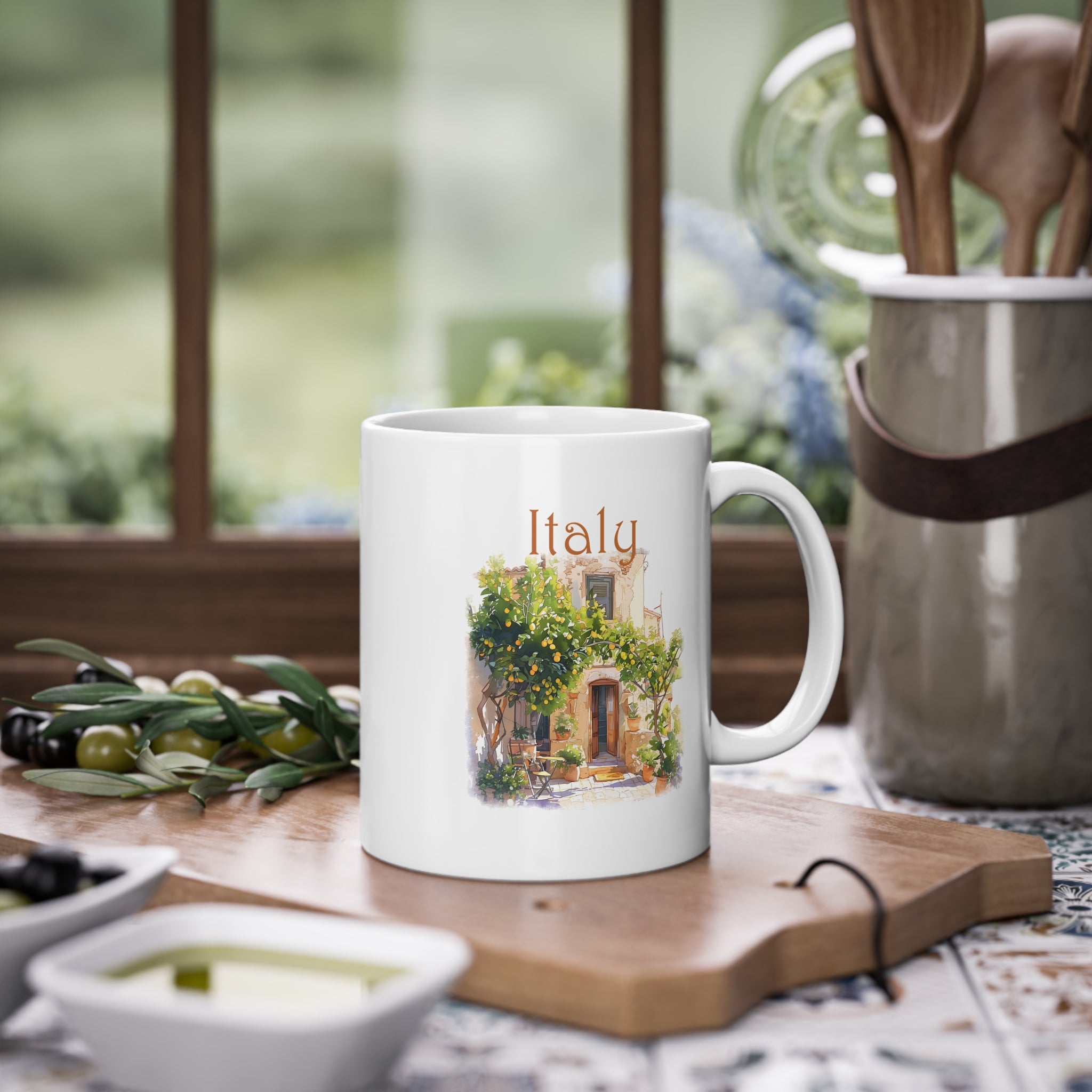 Tazza Italia Acquerello – Souvenir Casa Italiana e Villa Mediterranea