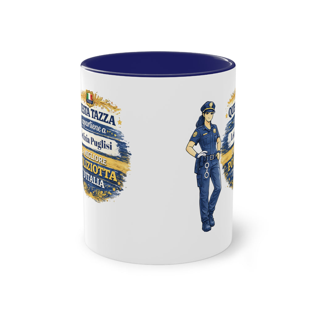 Tazza Poliziotta personalizzata con nome 330 ml – Regalo per Agenti di Polizia