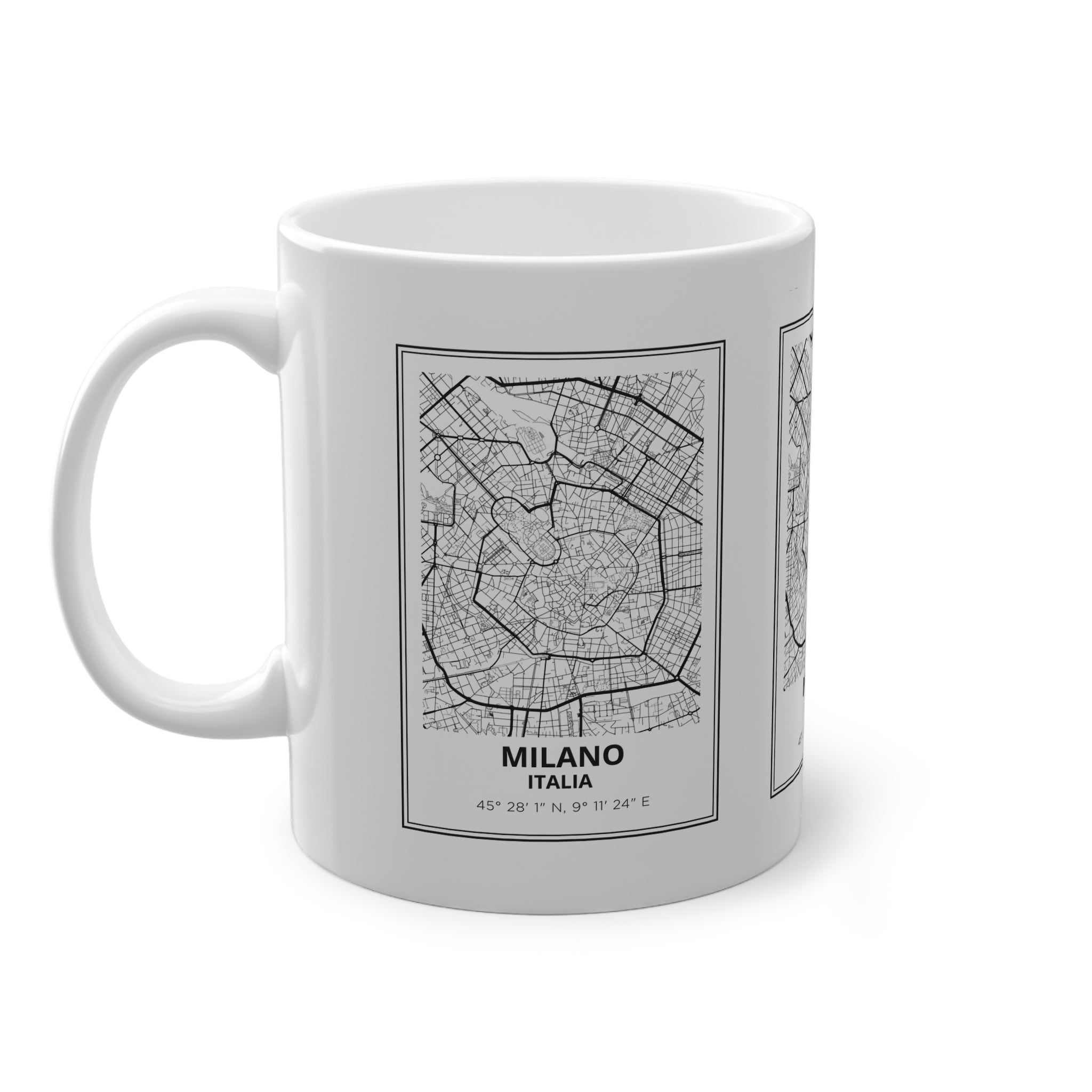 Tazza Milano con Mappa – Souvenir Italia 330 ml