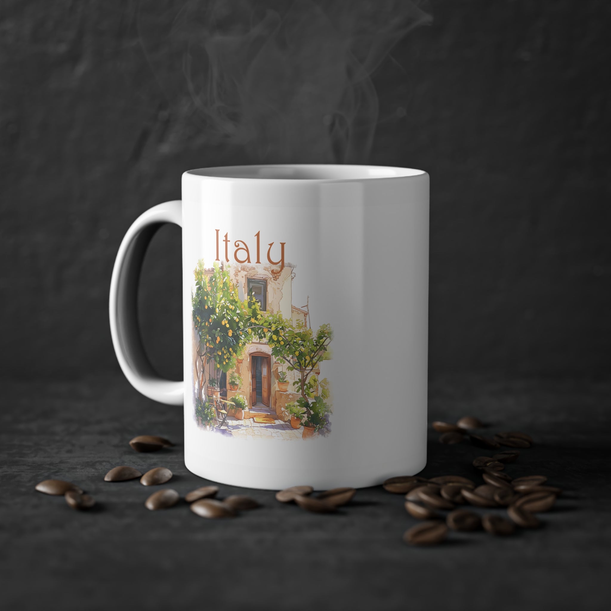 Tazza Italia Acquerello – Souvenir Casa Italiana e Villa Mediterranea