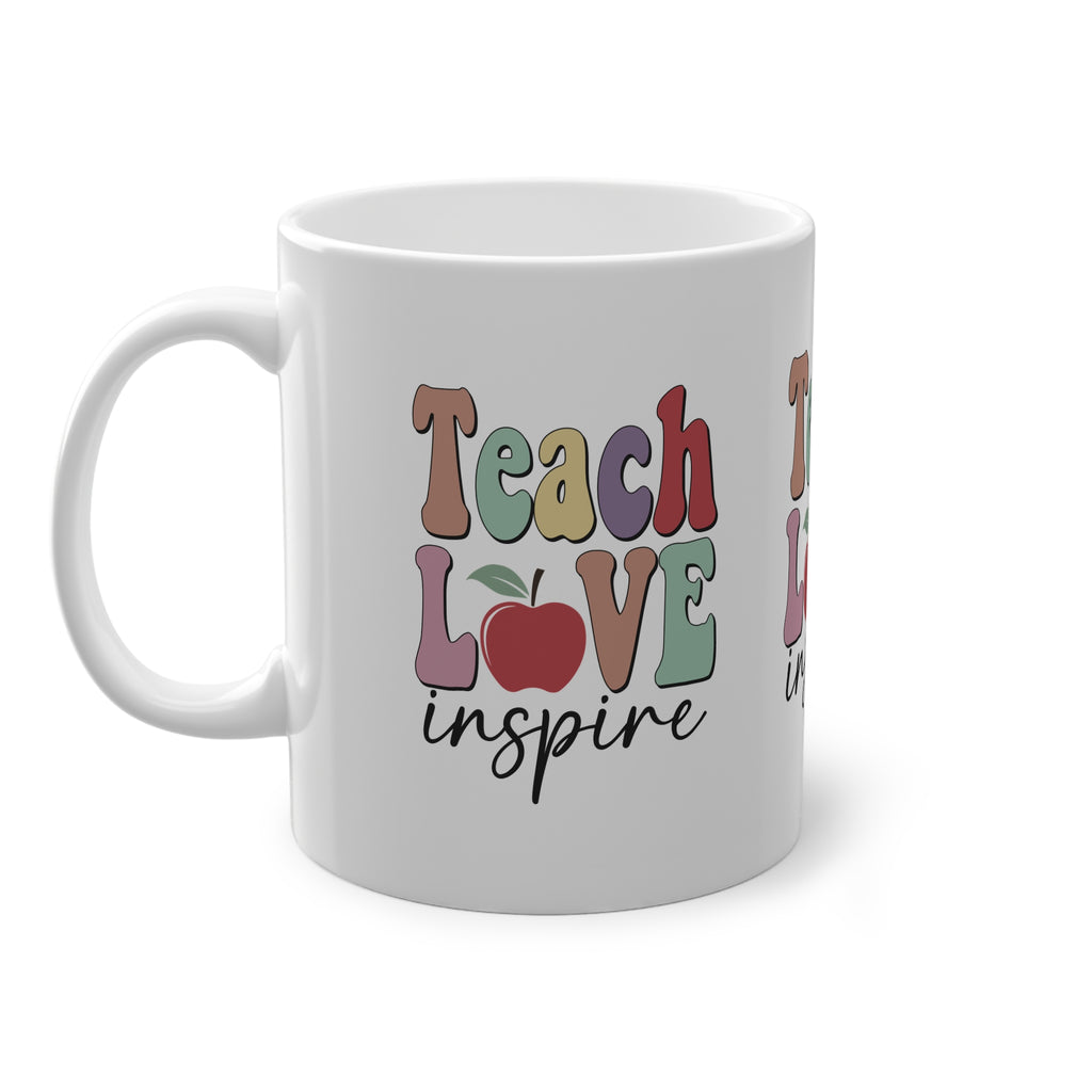 Tazza per Maestra “Teach Love Inspire” – Mela Colorata 330 ml