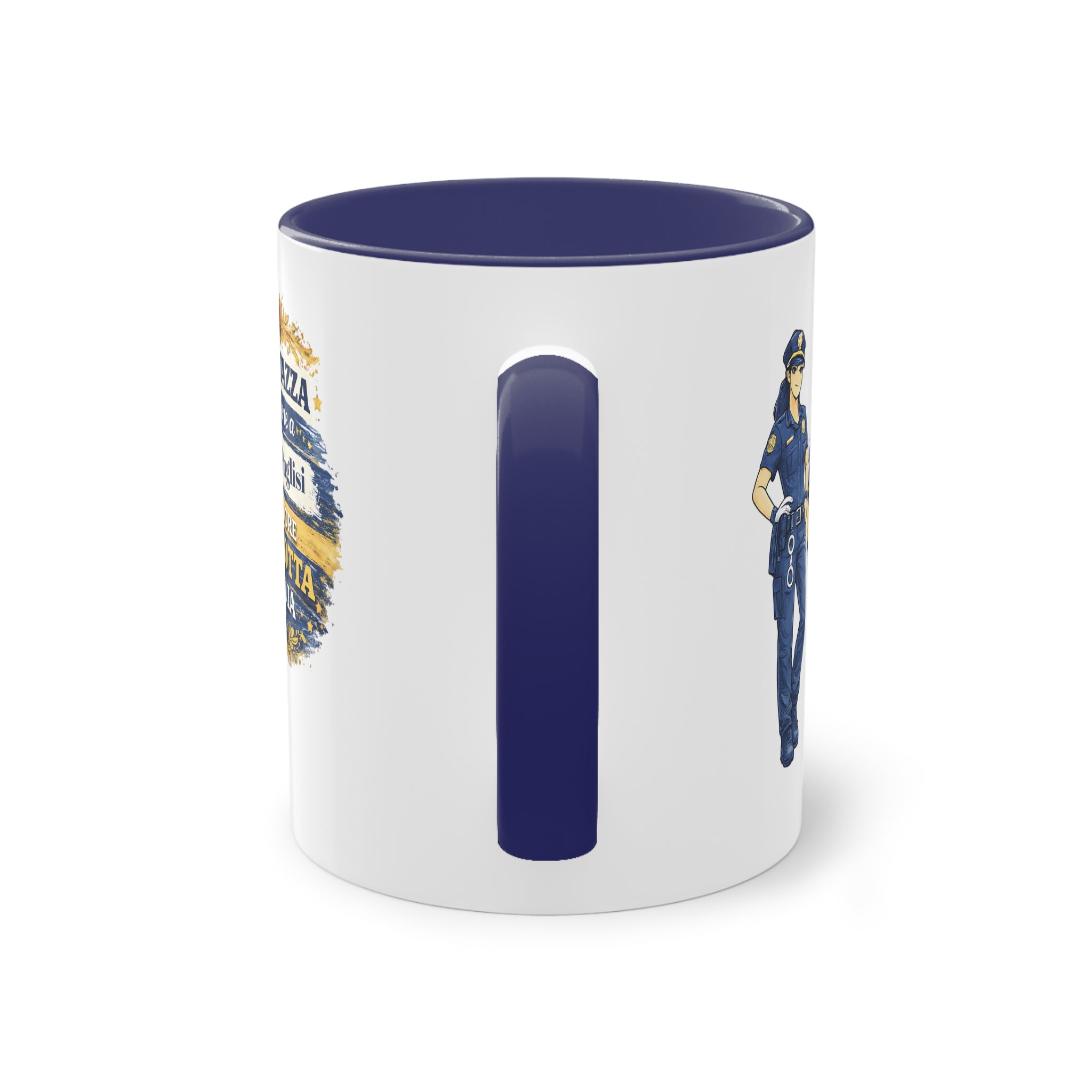 Tazza Poliziotta personalizzata con nome 330 ml – Regalo per Agenti di Polizia