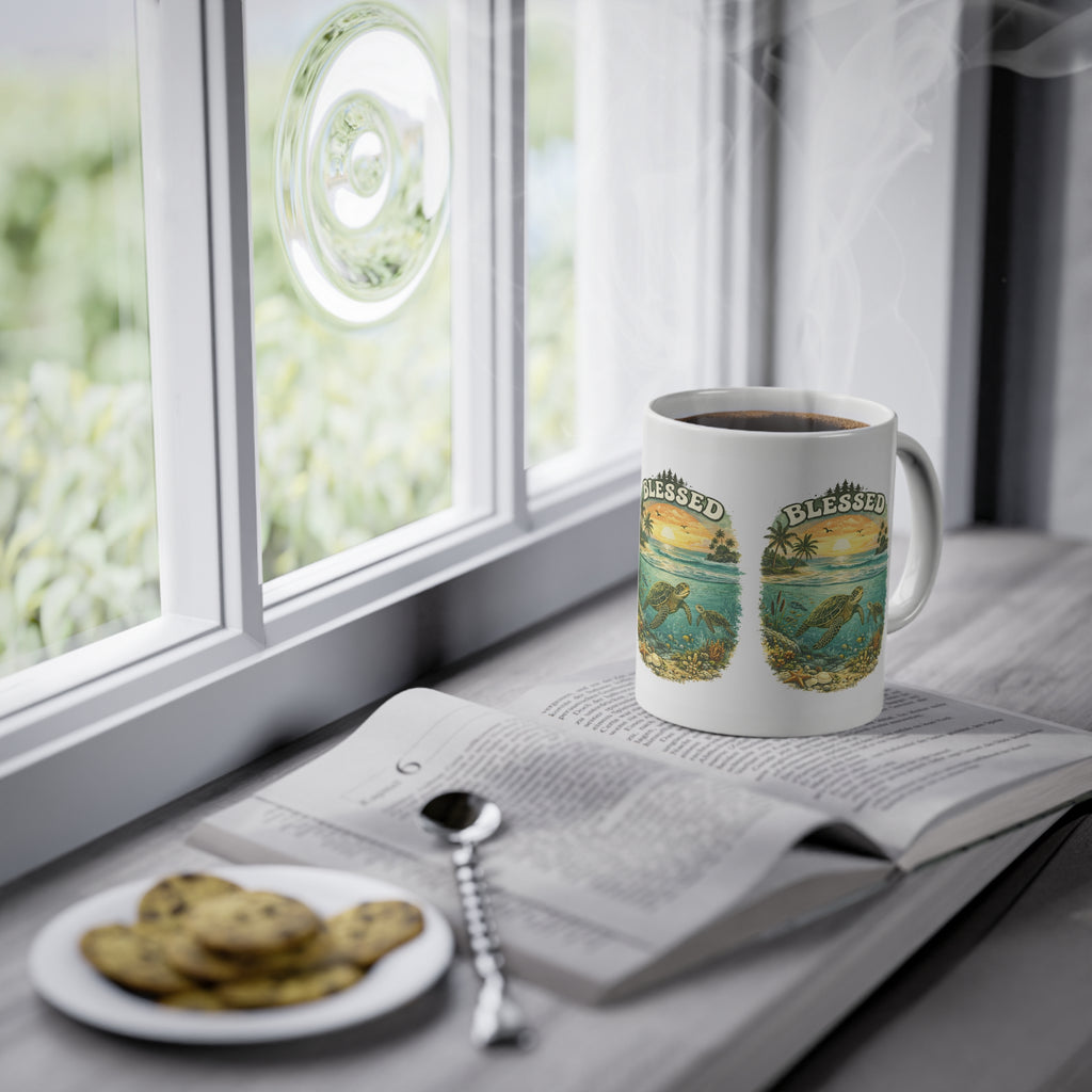 Tazza Tartaruga Marina “Blessed” – Tramonto sul Mare 330 ml