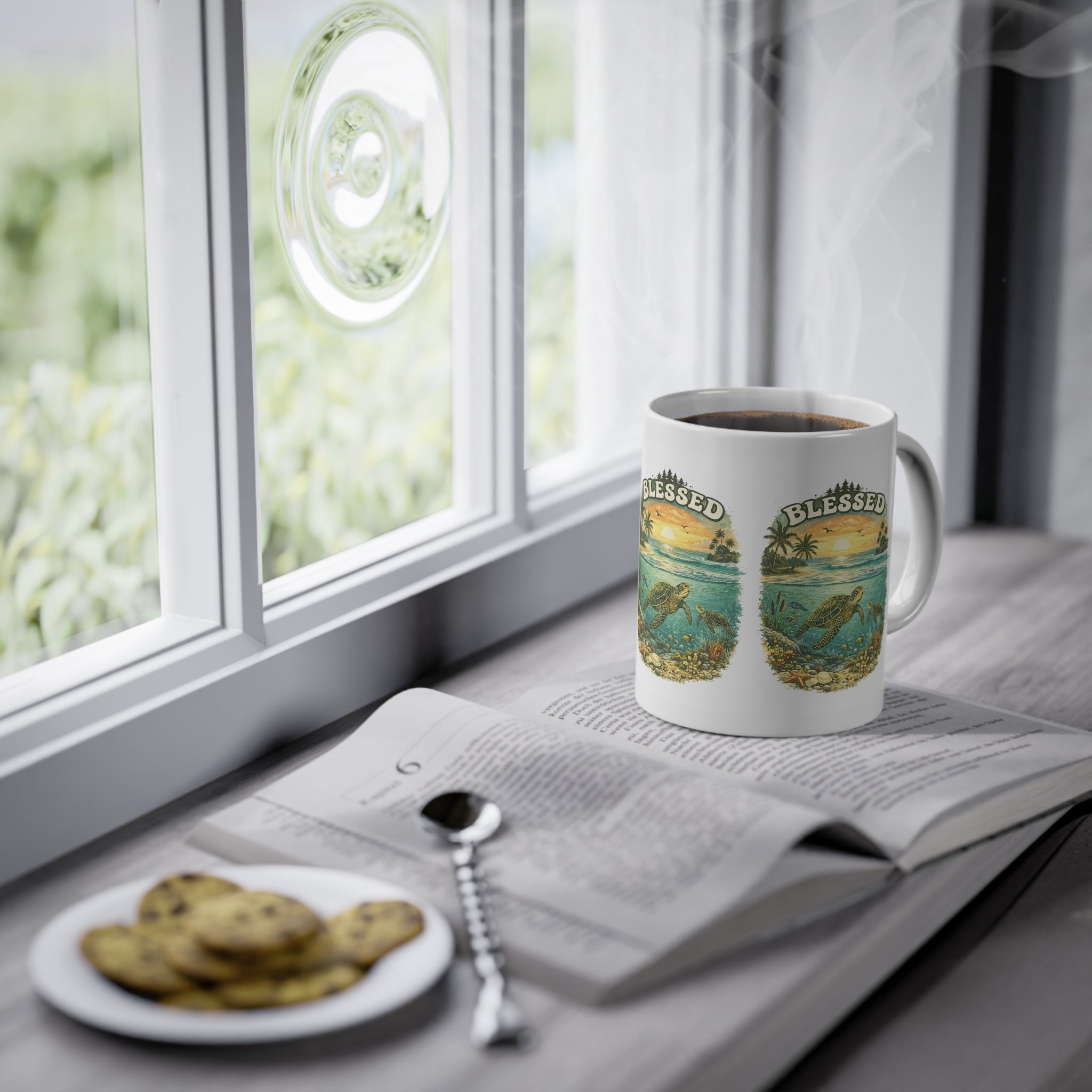 Tazza Tartaruga Marina “Blessed” – Tramonto sul Mare 330 ml