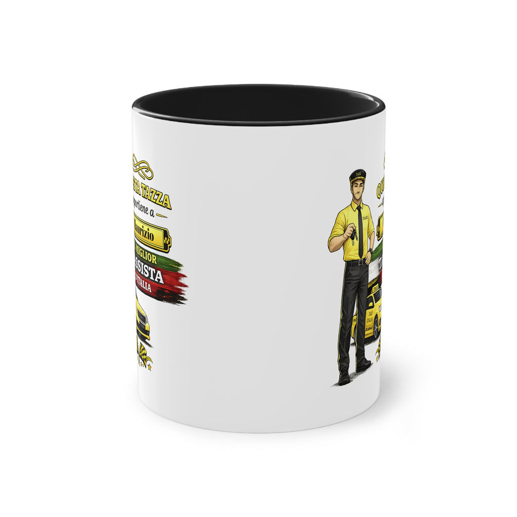 Tazza Personalizzata per Taxista 330 ml – “Orgoglioso Taxista” con Nome | Regalo per Tassista