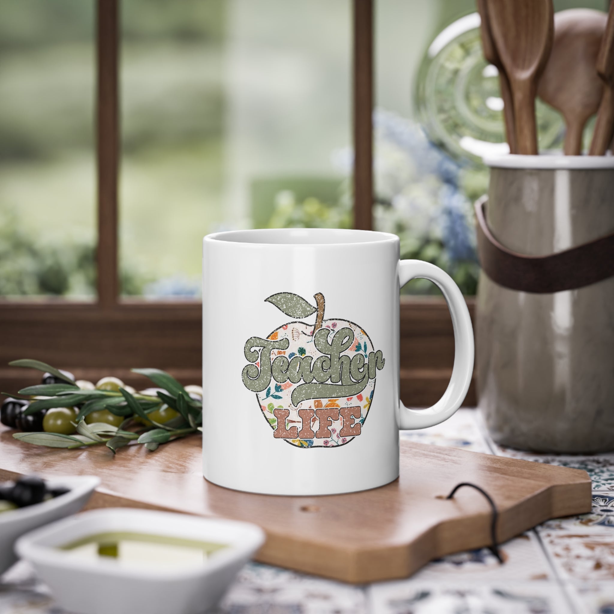 Tazza per Maestra “Teacher Life” – Mela Floreale 330 ml