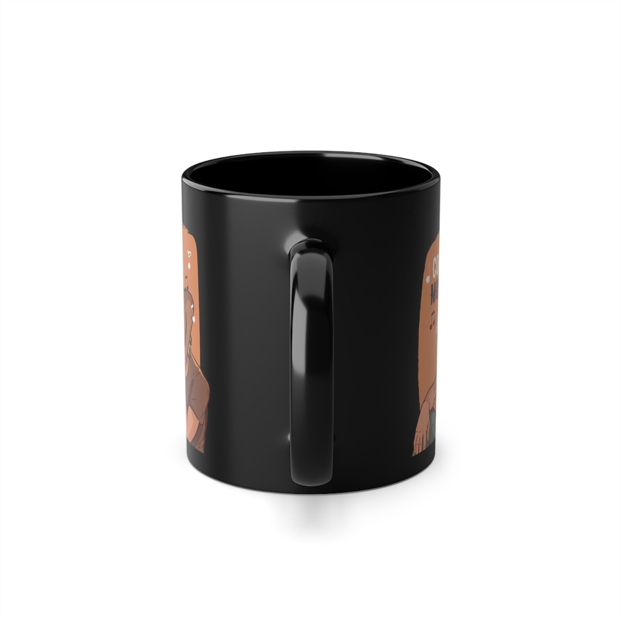 Tazza Nera per Amanti della Musica – Design Cozy 330 ml
