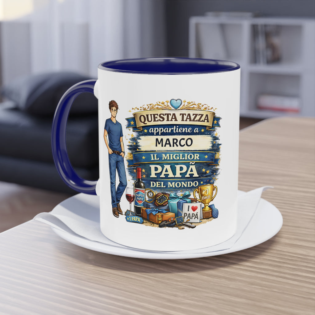 Tazza Personalizzata Papà “Il Miglior Papà del Mondo” 330 ml