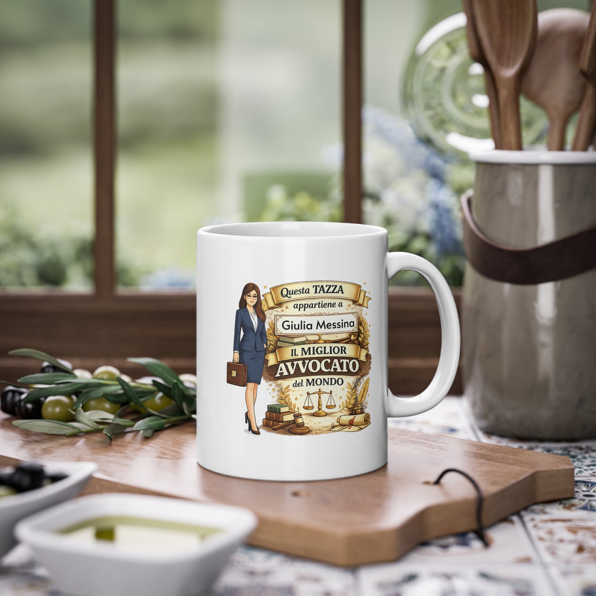 Tazza Personalizzata per Avvocatessa 330 ml – Tazza con Nome | Regalo per Avvocato Donna